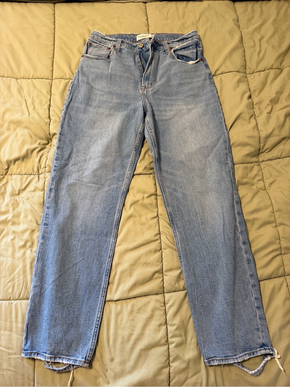 Abercrombie & Fitch Light Blue Straight-Leg Women's Jeans